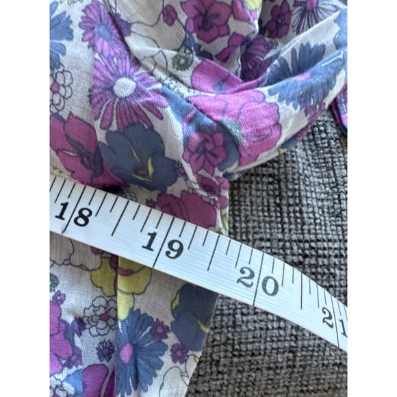 Modcloth Flower Patch Pleasantries Button-Up Shirt Purple/White Women's M NWT - Picture 7 of 8